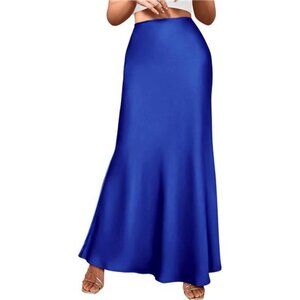 Womens Skirts Casual Maxi Skirt Royal Blue